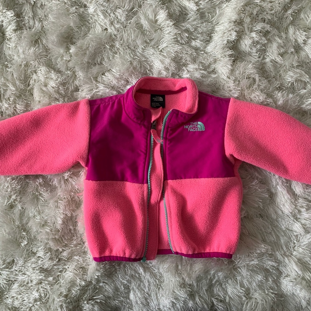 North Face Denali Pink Jacket (Baby Girls) 6-12M